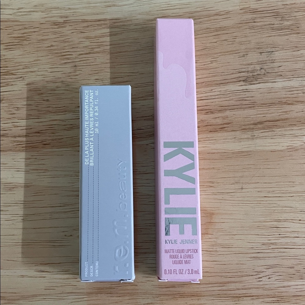 ✨HP✨ Kylie Matte Liquid Lip in Baby Girl + rem beauty clear lipgloss